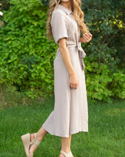 Essential Taupe Short Sleeve Gauze Shirt Dress (XS-2XL)