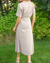 Essential Taupe Short Sleeve Gauze Shirt Dress (XS-2XL)
