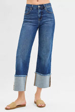 RISEN Full Size Mid Rise Crop Wide Wide Cuffed Jeans (0-3XL)