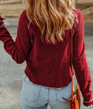 Daisy Textured Round Neck Long Sleeve Top (S-XL) 2 Colors