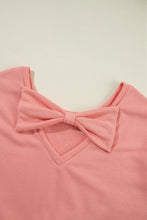 Bow Round Neck Long Sleeve Sweatshirt (S-XL)