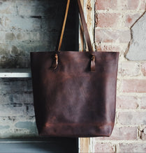 The Knotty Brown Leather Tote