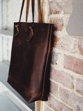 The Knotty Brown Leather Tote