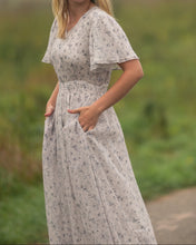 Isabella Blue Floral V Neck Maxi Dress (S-2XL)