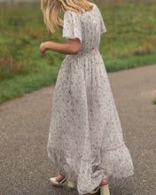 Isabella Blue Floral V Neck Maxi Dress (S-2XL)