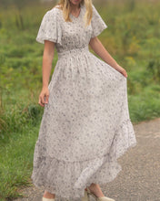 Isabella Blue Floral V Neck Maxi Dress (S-2XL)
