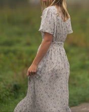 Isabella Blue Floral V Neck Maxi Dress (S-2XL)