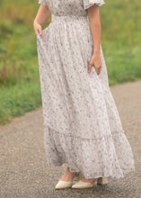 Isabella Blue Floral V Neck Maxi Dress (S-2XL)