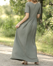 Olive Jasmine Ribbed Maxi Dress (S-L)
