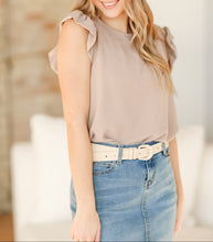 Leanne Ruffle Cap Sleeve Top (XS-XL) 2 Colors