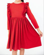 Red Ruffle Twirl Dress (6M-10)