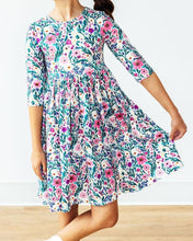 Vivid Garden 3/4 Sleeve Pocket Twirl Dress (12m-10)