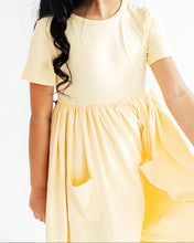 Butter Yellow Pocket Twirl Dress (6M-10)