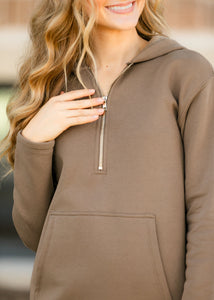 Olympia Zipper Sweatshirt Dress (XS-2XL)