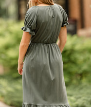 Amy Puff Sleeve Midi Dress (XS-2XL) 4 Colors