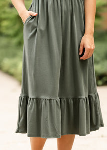 Amy Puff Sleeve Midi Dress (XS-2XL) 4 Colors