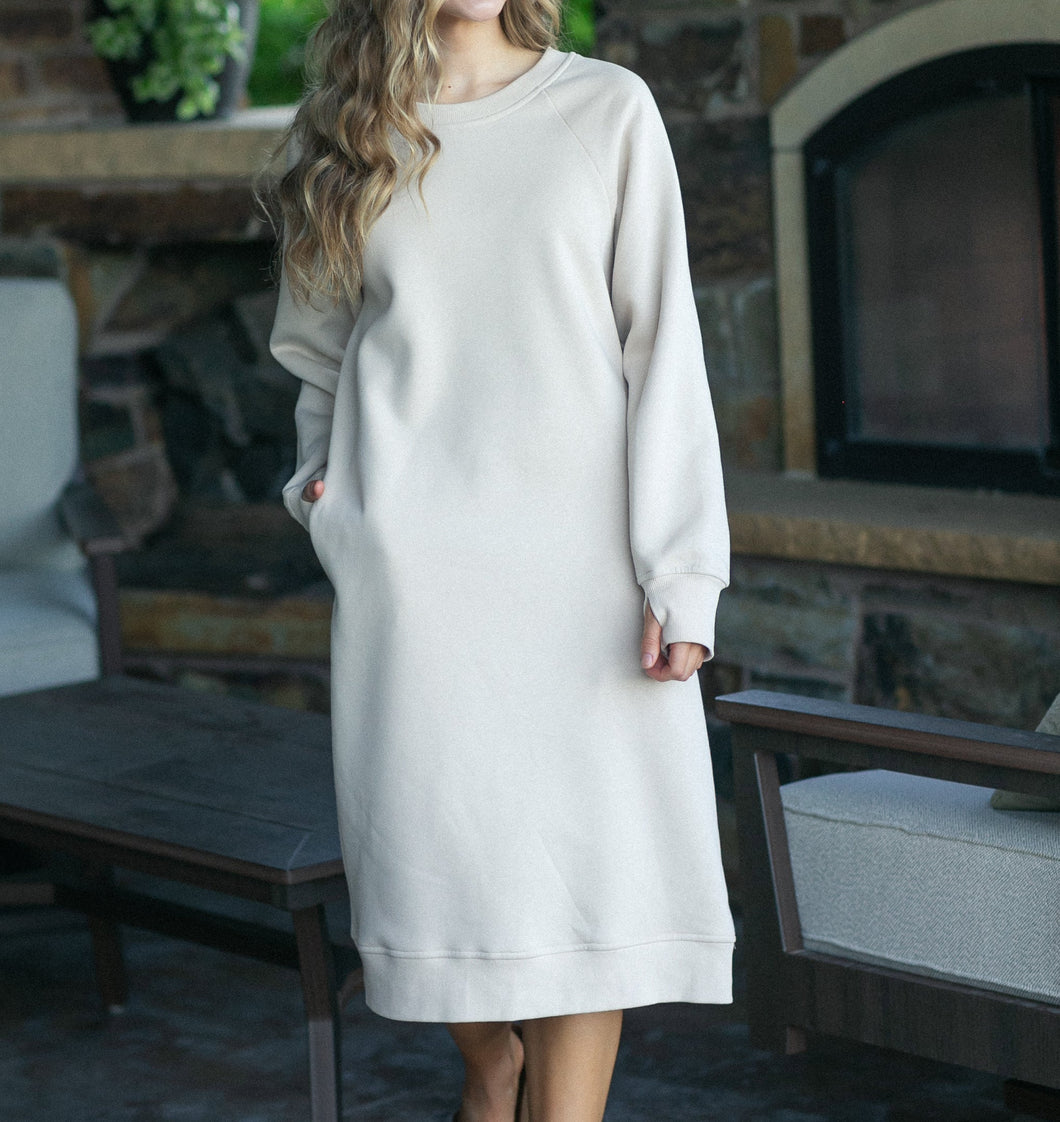 Nova Crewneck Sweatshirt Dress (XS-2XL) 2 Colors