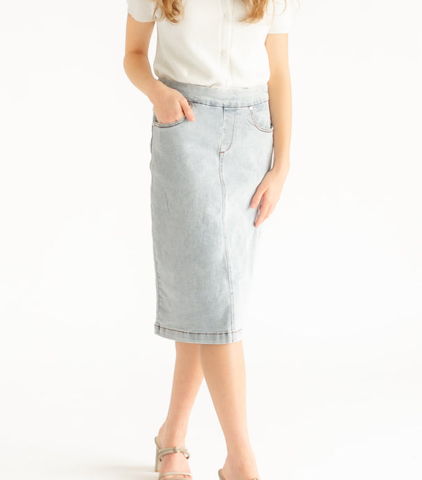 Sandra Midi Denim Skirt (2-24)