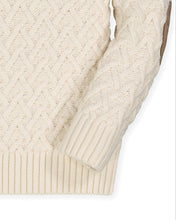Shawl Collar Organic Cable Boys Sweater (2T-8)