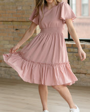 Pink Sophie V-Neck Midi Dress (S-L)