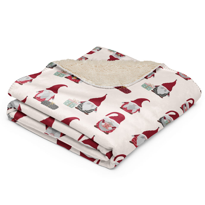 Christmas Gnomes Sherpa Blanket