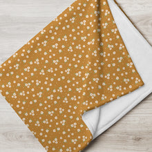 Field of Gold Floral Throw Blanket