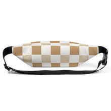 Camel & Cream Checkered Crossbody Pouch / Fanny Pack