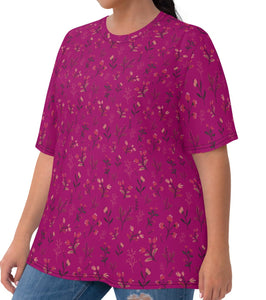 Viva Magenta Floral Women's T-Shirt