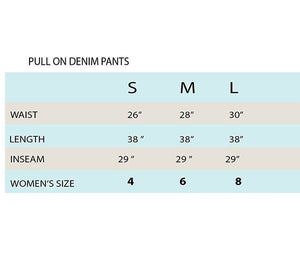 Our 'Best Selling' Denim Blue Pull On Skinny Jegging (Medium)